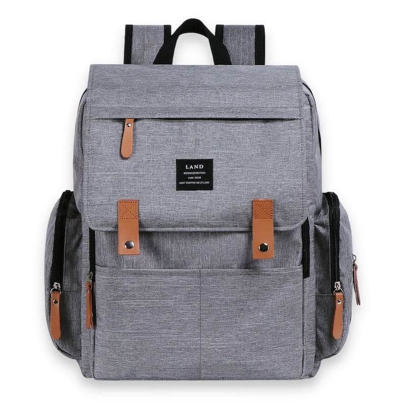 LAND Nappy Bag Grey | Baby Backpack - Land