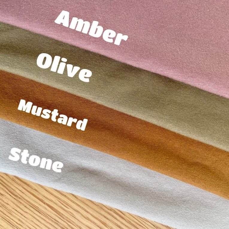 Personalised Swaddle and Beanie Set | in olive, mustard or stone