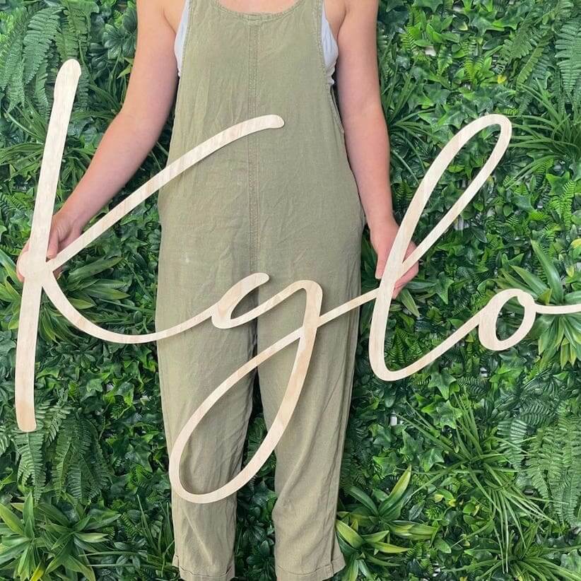 Wooden Baby Name Sign | Personalised Nursery Name Plaque -Lulu Babe