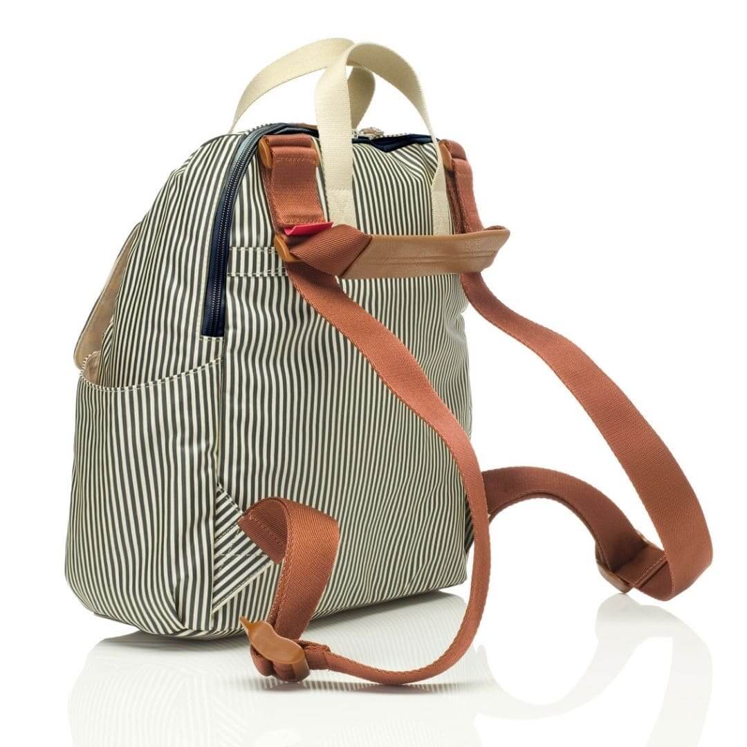 Babymel Robyn Eco Convertible Nappy Backpack - Navy Stripe