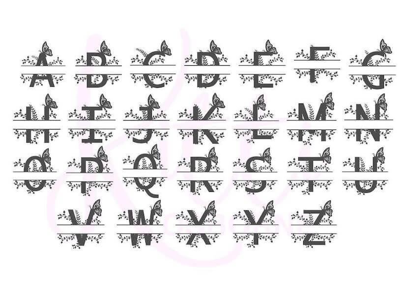 Floral Initial Name Sign | Personalised Letter Name Sign