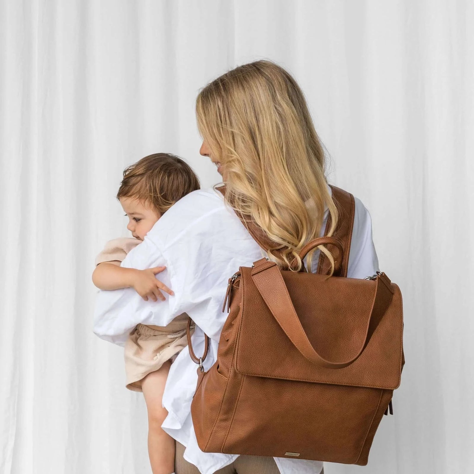 Vanchi Emmy Baby Backpack | Vegan Leather Nappy Bag - VANCHI