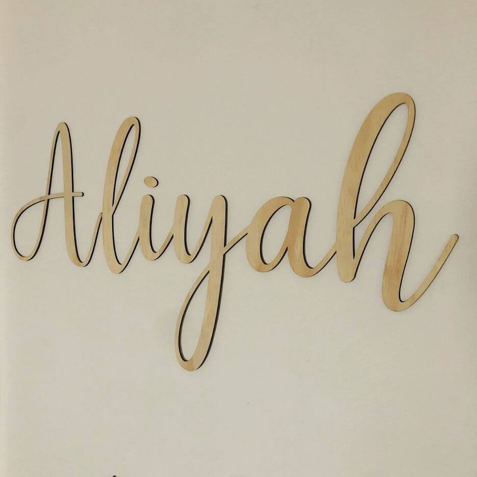 Personalised Wooden Name Sign for nursery - Lulu Babe