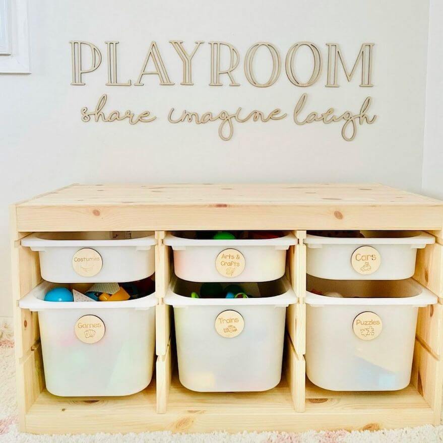 Wooden Toy Storage Tags | Perfect for IKEA Trofast Tubs