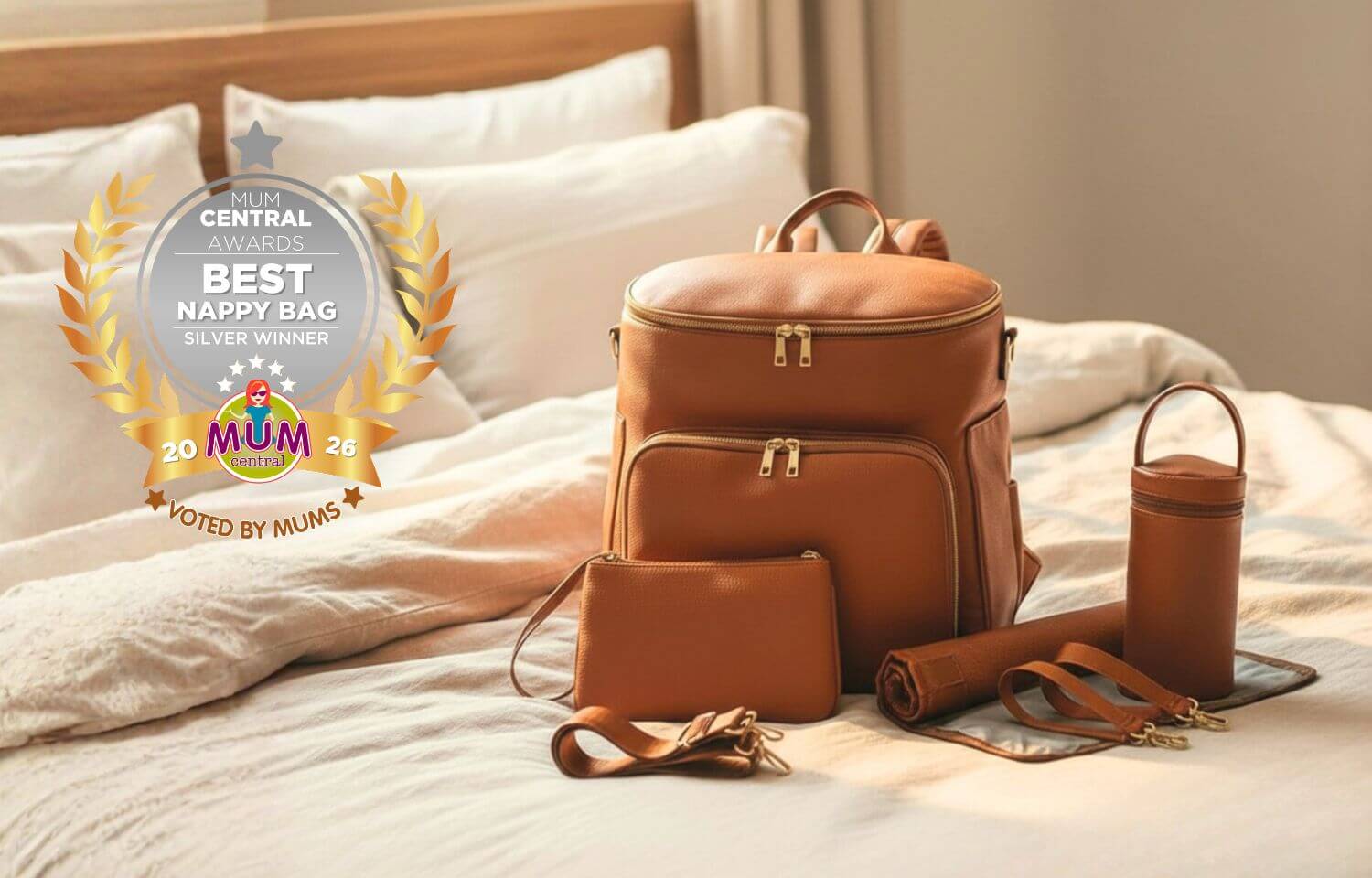 We Won Silver! 2026 Mum Central Best Nappy Bag Awards