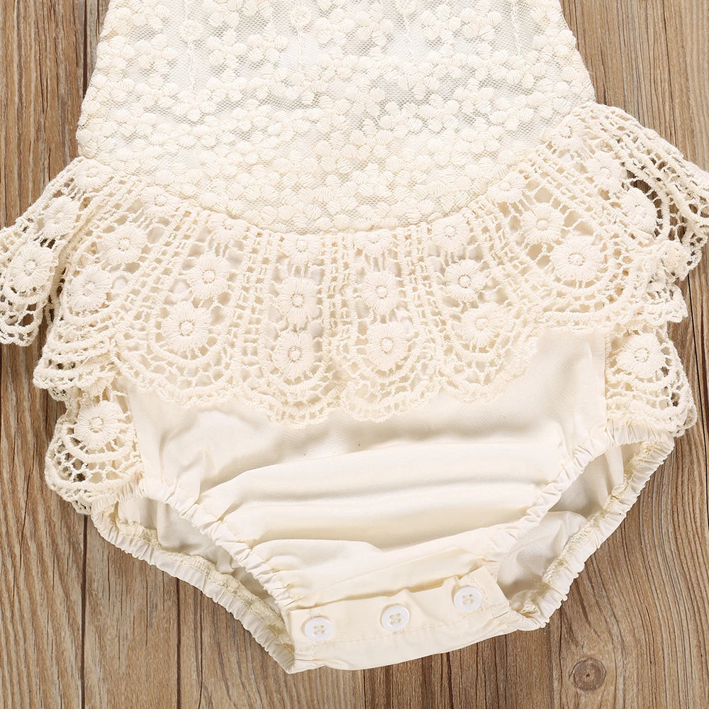 Boho Lace Baby Romper