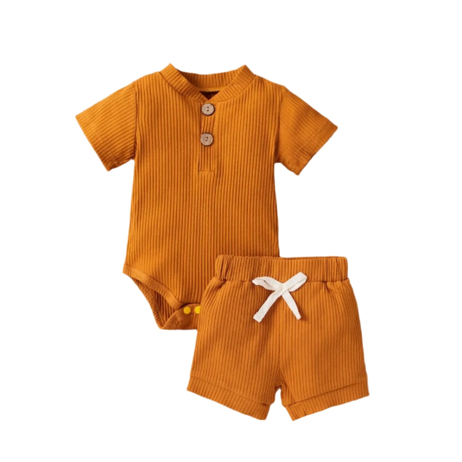 Bailey Ribbed Shorts Set | Unisex Baby Outfit - Lulu Babe