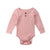 Ribbed Button Baby Bodysuit | Long Sleeve Unisex Baby Onesie - Lulu Babe