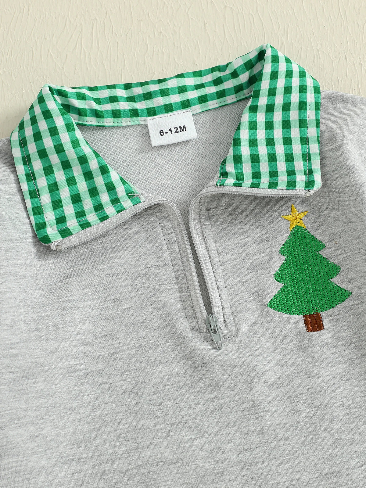 Boys Christmas Tree Collared Top