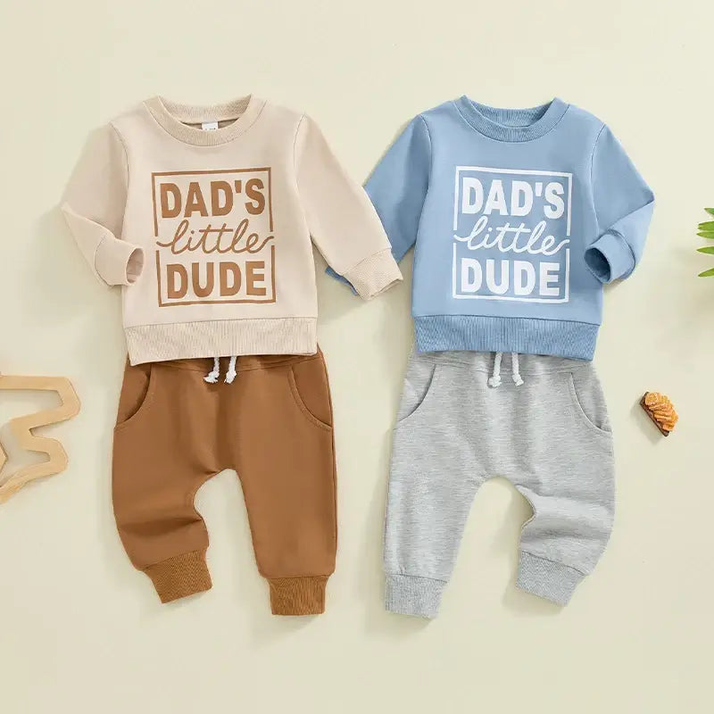 Dad's Little Dude Baby Outfit | Stylish Boys Set - Lulu Babe