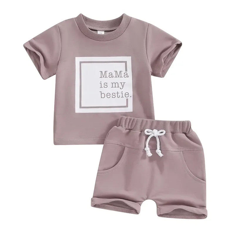 Mama is My Bestie Shorts Set