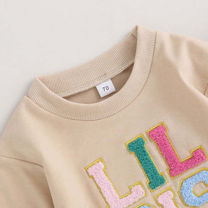 Lil Sis Long Sleeve Romper | Stylish Little Sister Onesie - Lulu Babe