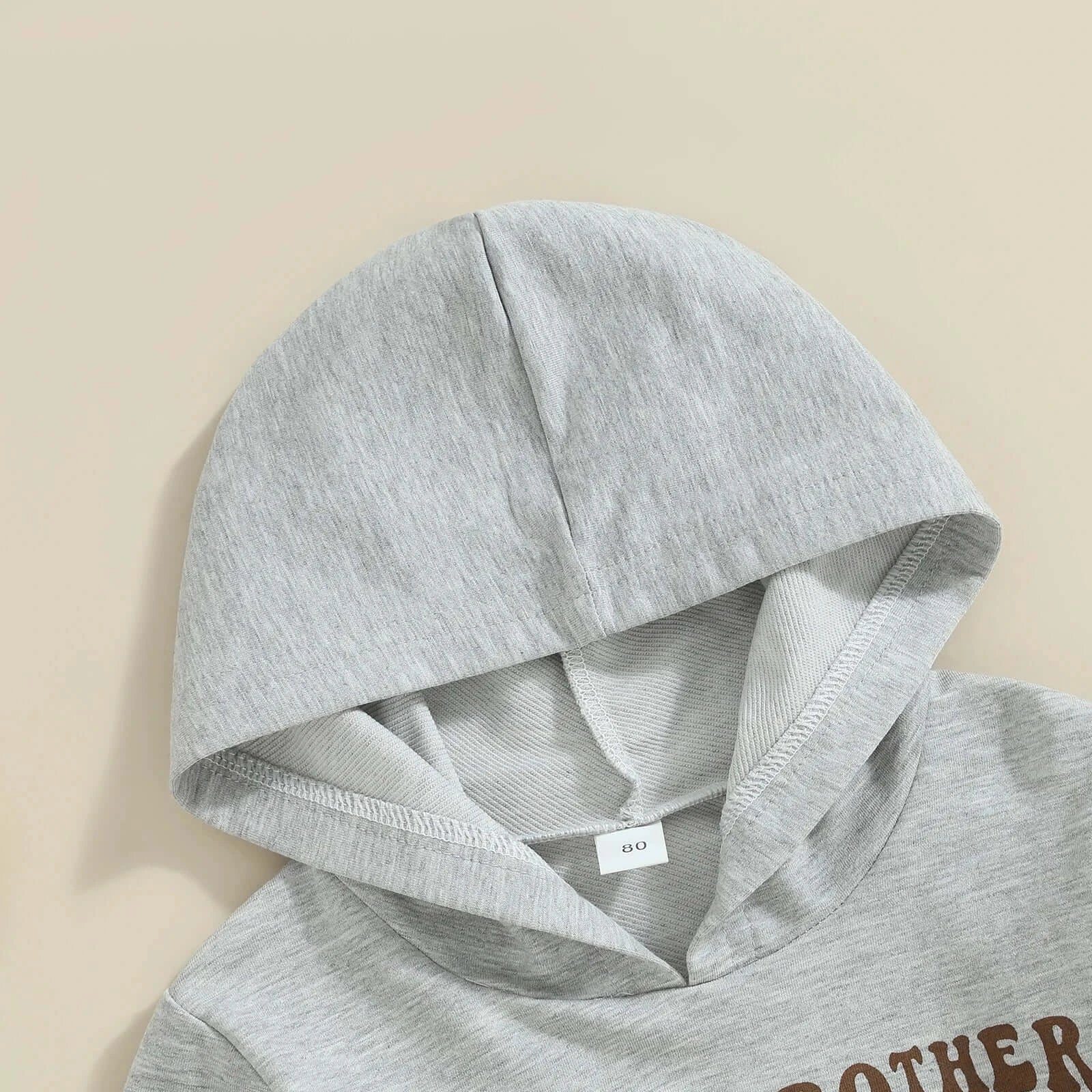 Big Brother Hoodie | Black & Grey | 1-5 Years - Lulu Babe