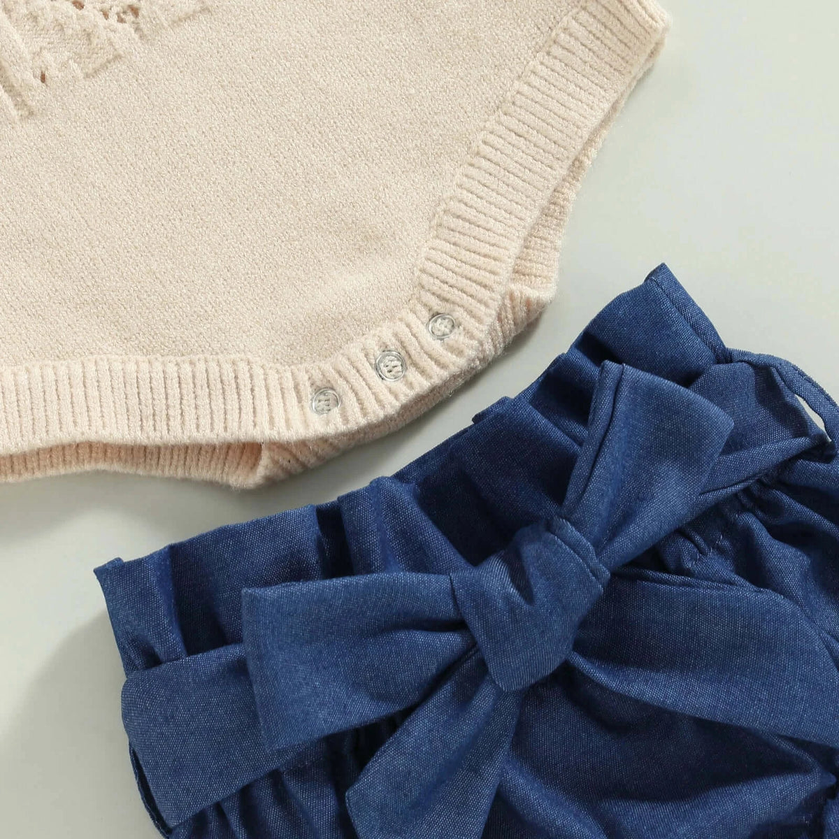 Scarlett Denim Halter Set | Baby Girl Outfit (0-2 Years) - Lulu Babe