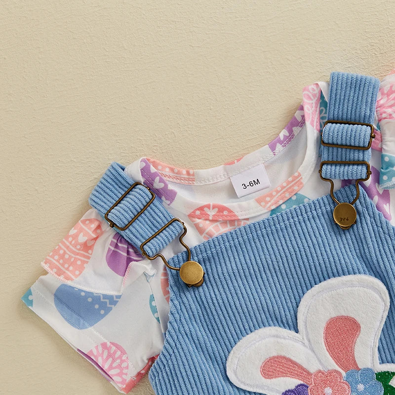 Easter Bunny Pinafore Dress Set