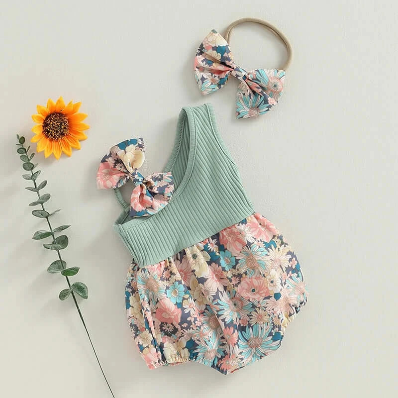 Evie Floral Baby Romper Stylish Summer Baby Girl Outfit