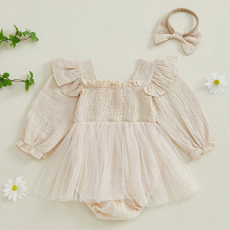 First Birthday Tutu Romper Cream