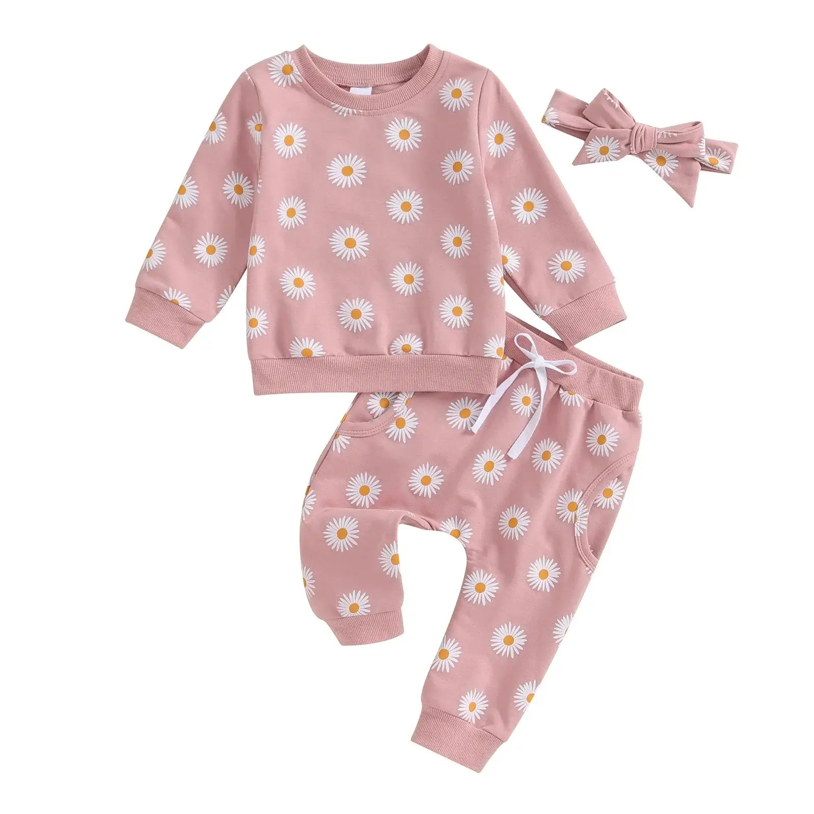 Daisy Tracksuit Set for Baby & Toddler Girl (0-3Y) - Adorable Outfit - Lulu Babe