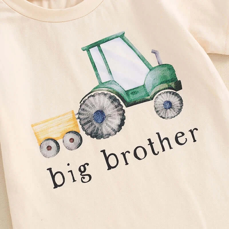 Big Brother Tractor Set | Matching Sibling Outfit for Boys (1-5 Years) - Lulu Babe