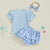 Auntie's Bestie Ruffle Set featuring a ribbed bodysuit and gingham ruffled shorts for baby girls.