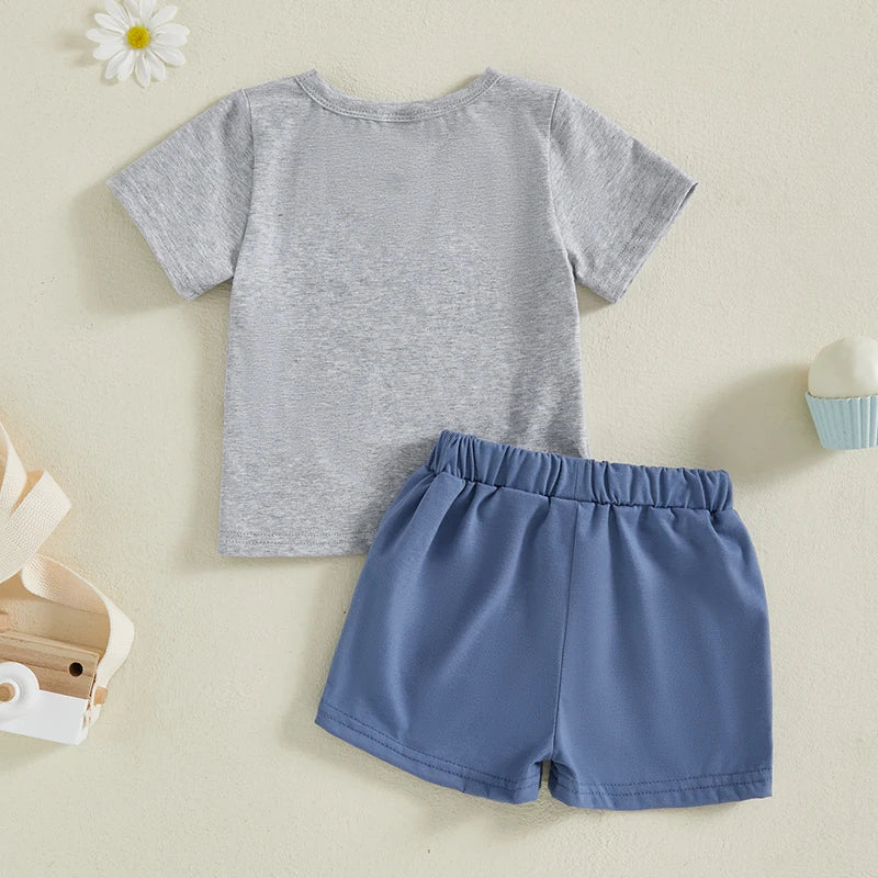Boys Crossbody Tee & Shorts Set | Comfy & Cool
