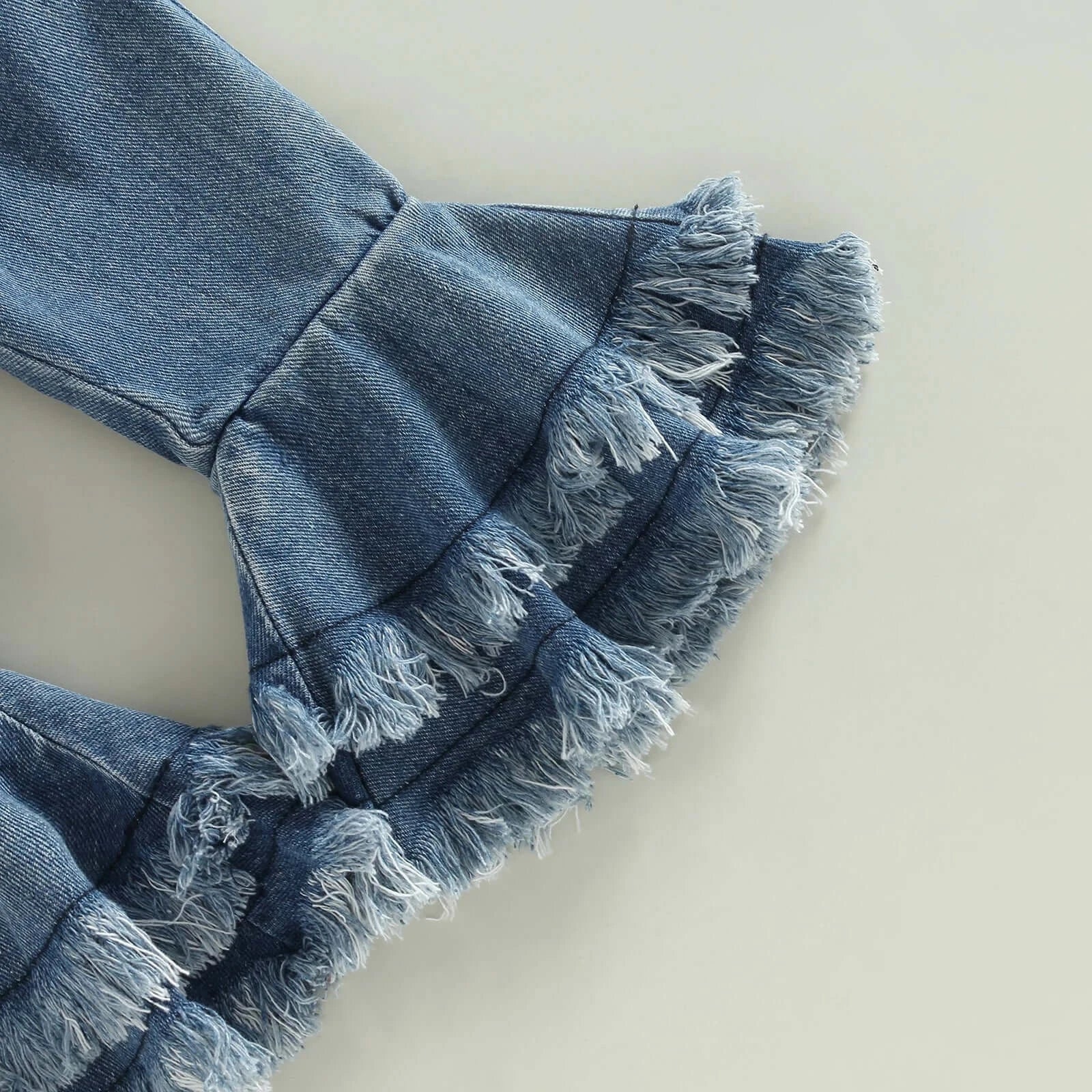 Boho Flared Jeans Baby Girl Outfit (in 3-6 months, 6-9 month &  9-12 months & 12-24 months) - closeup