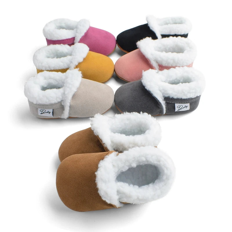 Fluffy Baby Moccasins