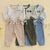 Xavier Waffle Stripe Baby Boy Outfit in olive green, tan, and blue
