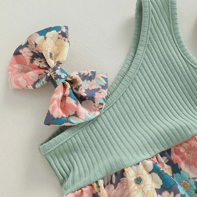 Evie Floral Baby Romper | Stylish Summer Baby Girl Outfit - Lulu Babe