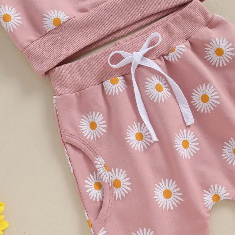 Daisy Tracksuit Set for Baby & Toddler Girl (0-3Y) - Adorable Outfit - Lulu Babe