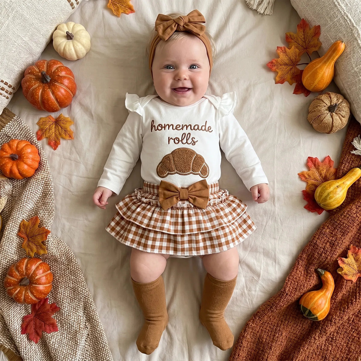 Homemade Rolls Gingham Set