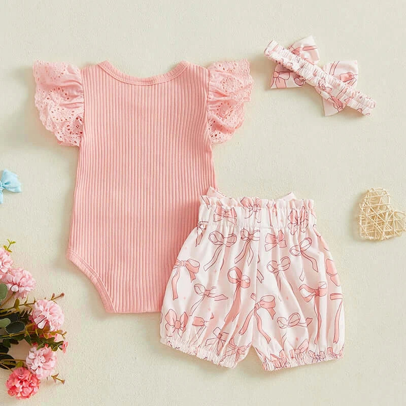 First Mother's Day Outfit | Adorable Pink Baby Girl Set - Lulu Babe - Lulu Babe