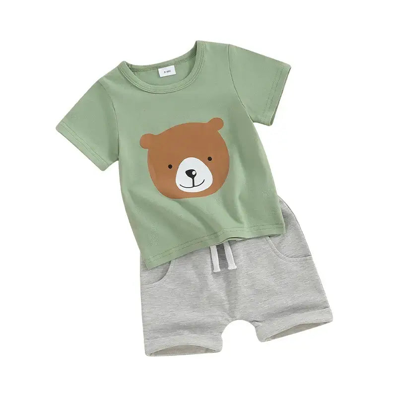 Teddy Bear Baby &amp; Toddler Shorts Set | 0-3 Years - Lulu Babe