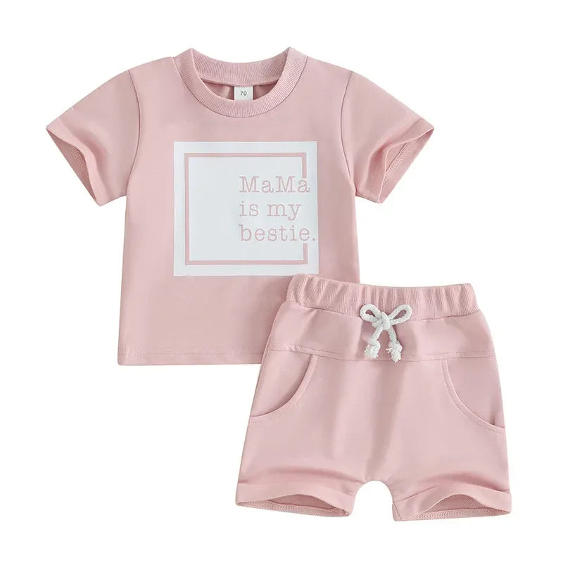Mama is My Bestie Shorts Set