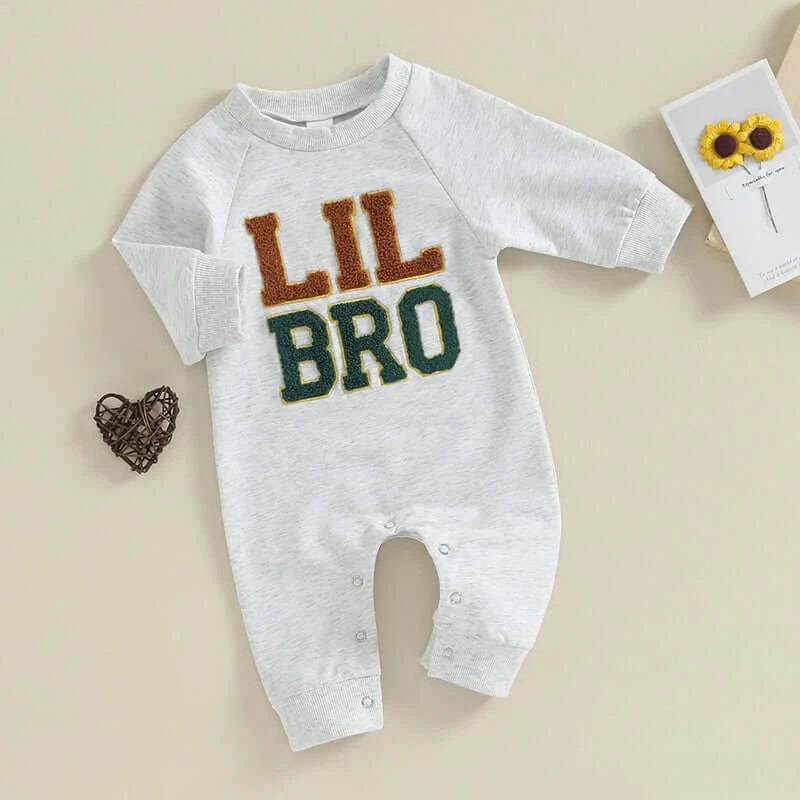 Lil Bro Baby Jumpsuit | Stylish Little Brother Romper (0-18M) - Lulu Babe