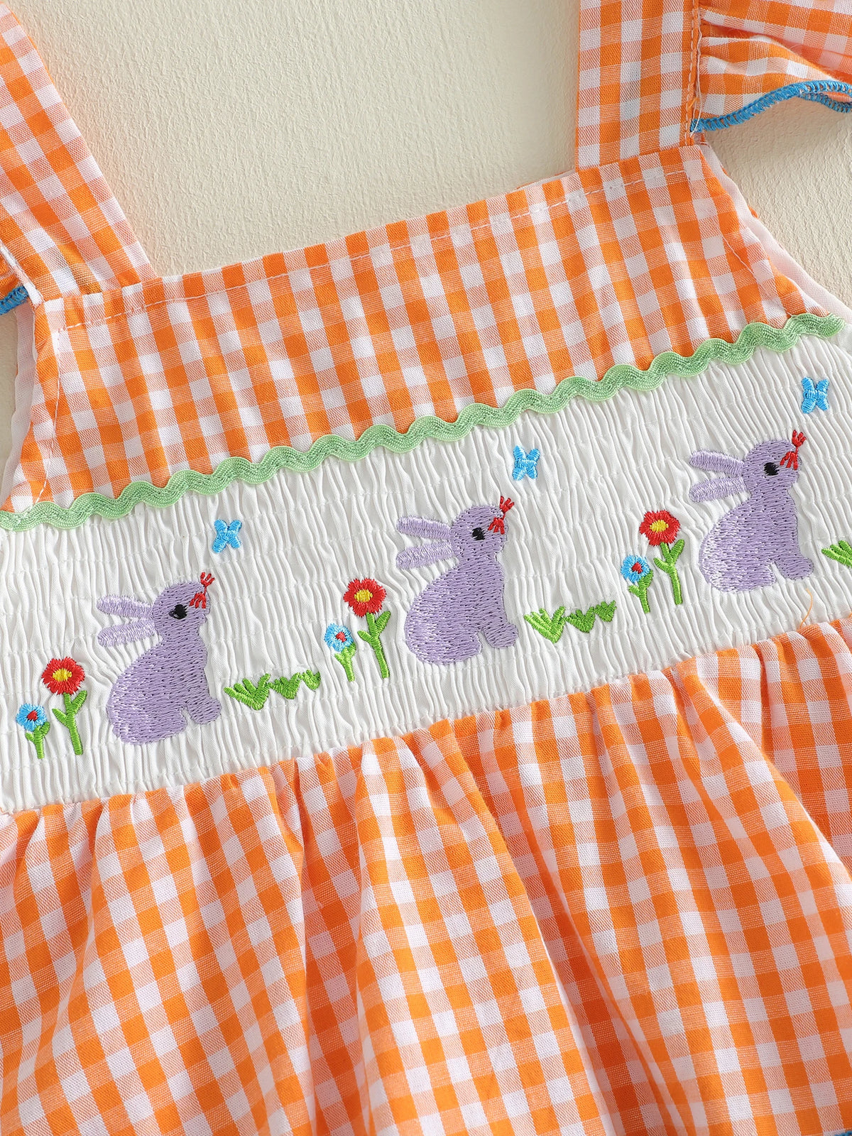 Gingham Bunnies Romper