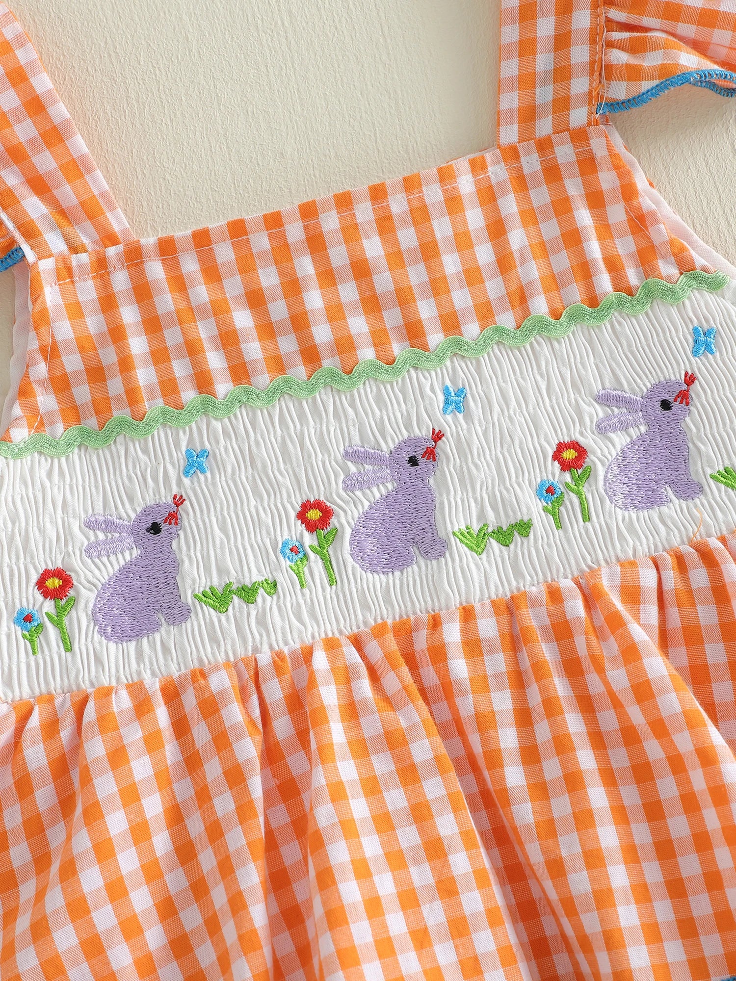 Gingham Bunnies Romper