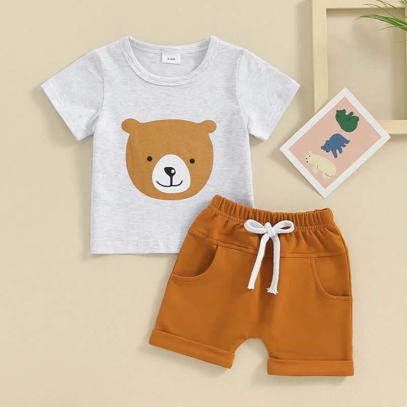 Teddy Bear Baby & Toddler Shorts Set | 0-3 Years - Lulu Babe