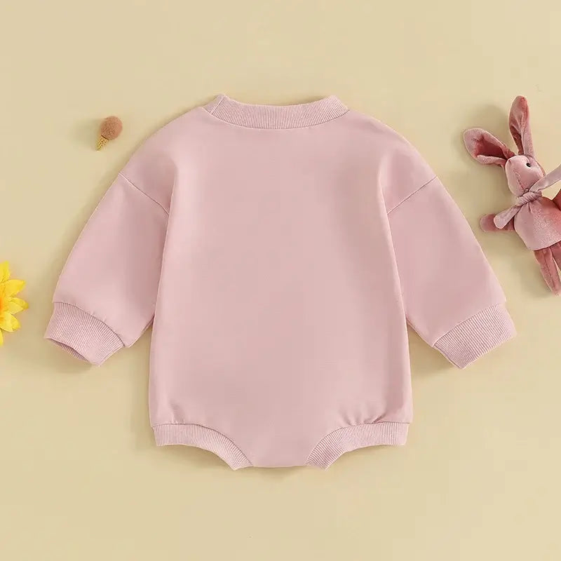 Bunny Pom Pom Romper | Baby & Toddler Easter Outfit - Lulu Babe