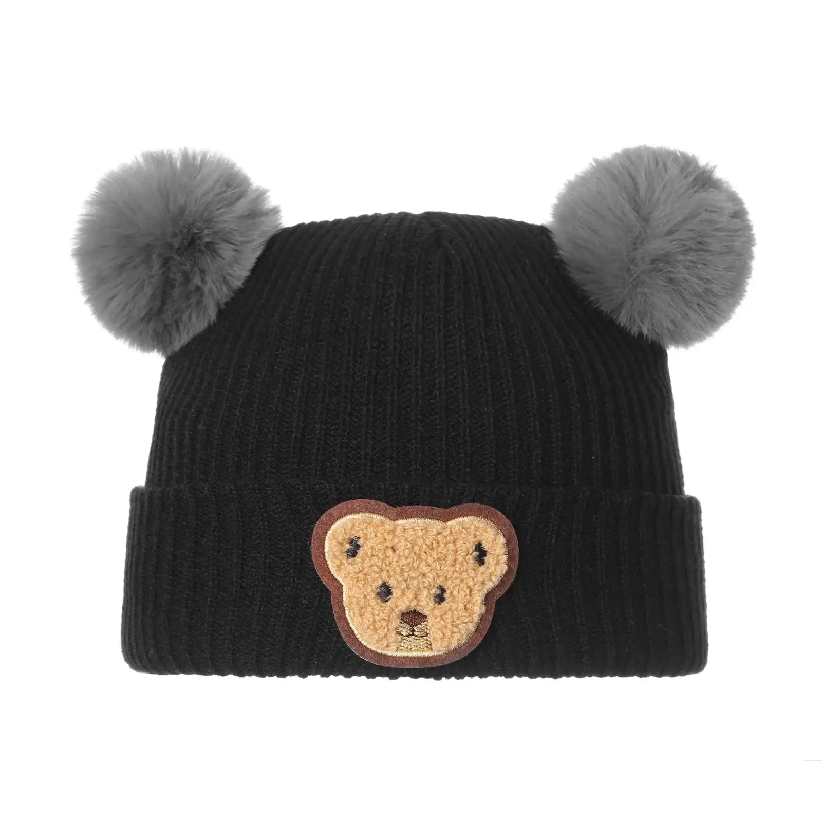 Teddy Pom Pom Beanie | Cute & Cozy Beanie for Baby & Toddler - Lulu Babe