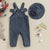 Denim Reindeer Overall Set