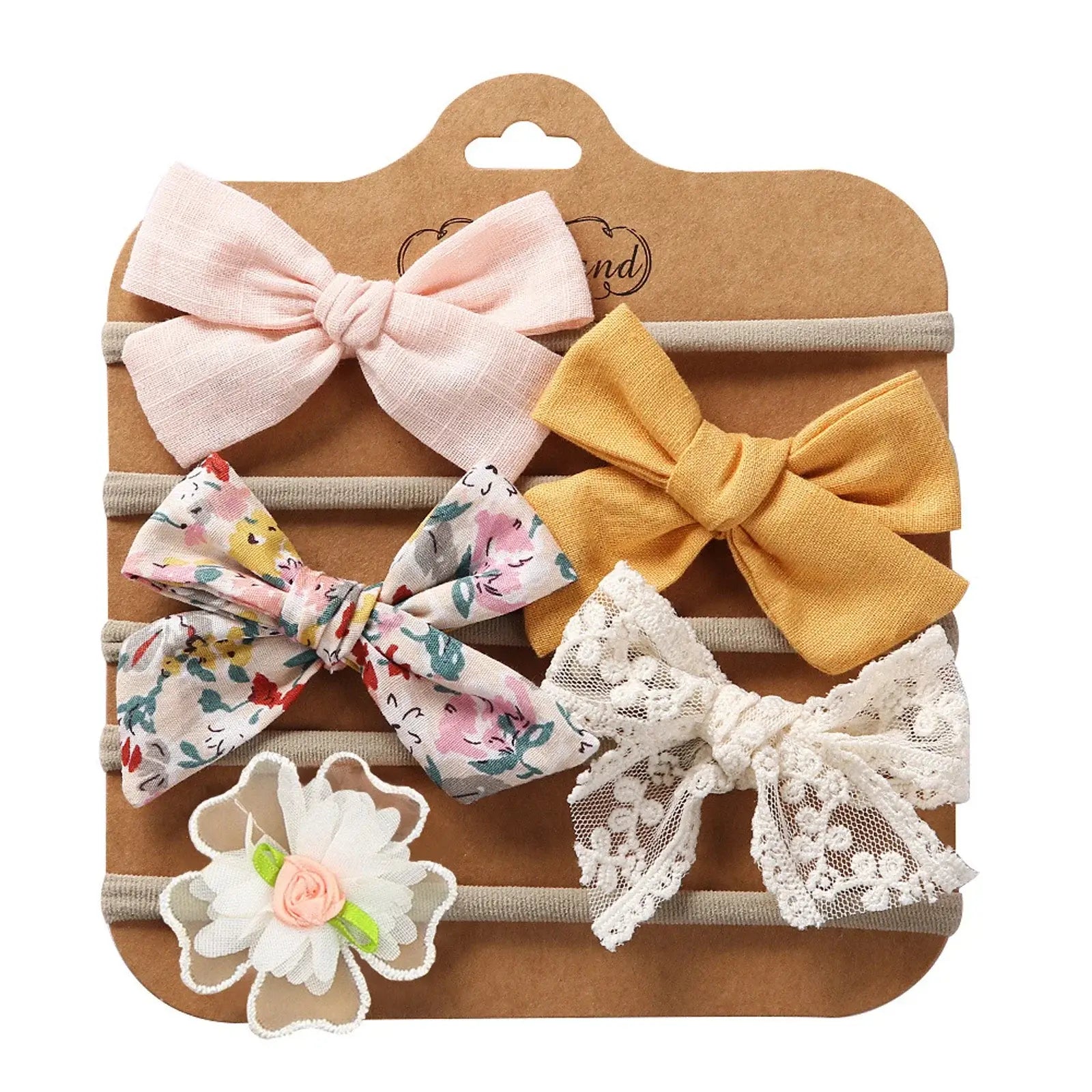 Arabella Baby Headband Set | Pack of 5 Beautiful Headbands - Lulu Babe