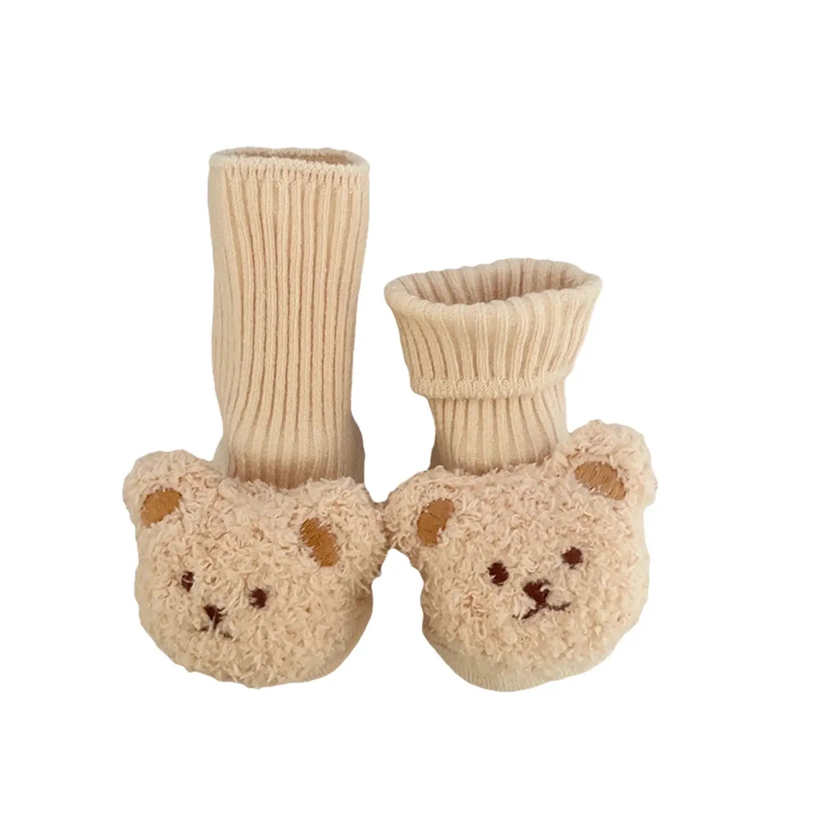 Teddy Baby Socks | Adorable and Cozy Bear Slippers for Infants - Lulu Babe