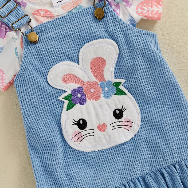 Easter Bunny Pinafore Dress Set