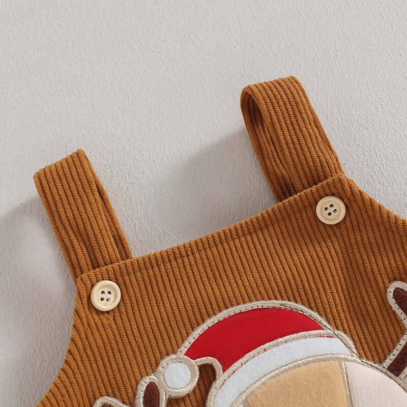 Reindeer Corduroy Romper | Baby's First Christmas Outfit - Lulu Babe