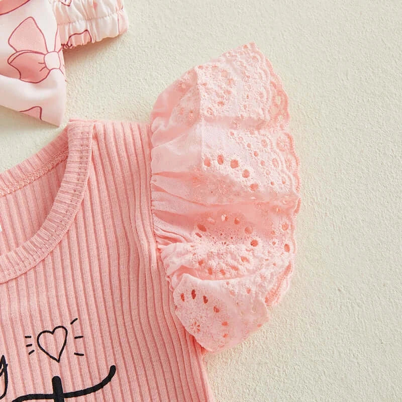 First Mother's Day Outfit | Adorable Pink Baby Girl Set - Lulu Babe - Lulu Babe
