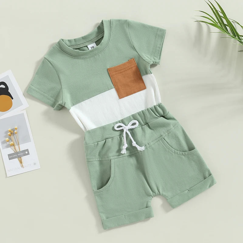 Fynn Colour Block Shorts Set