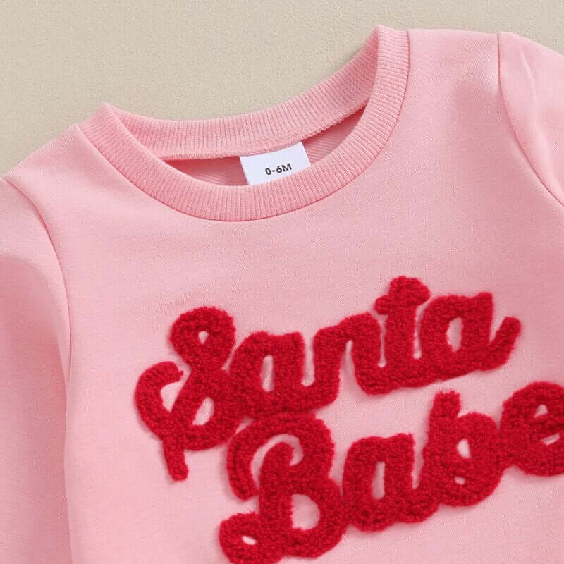 Pink Santa Babe Trackie Set