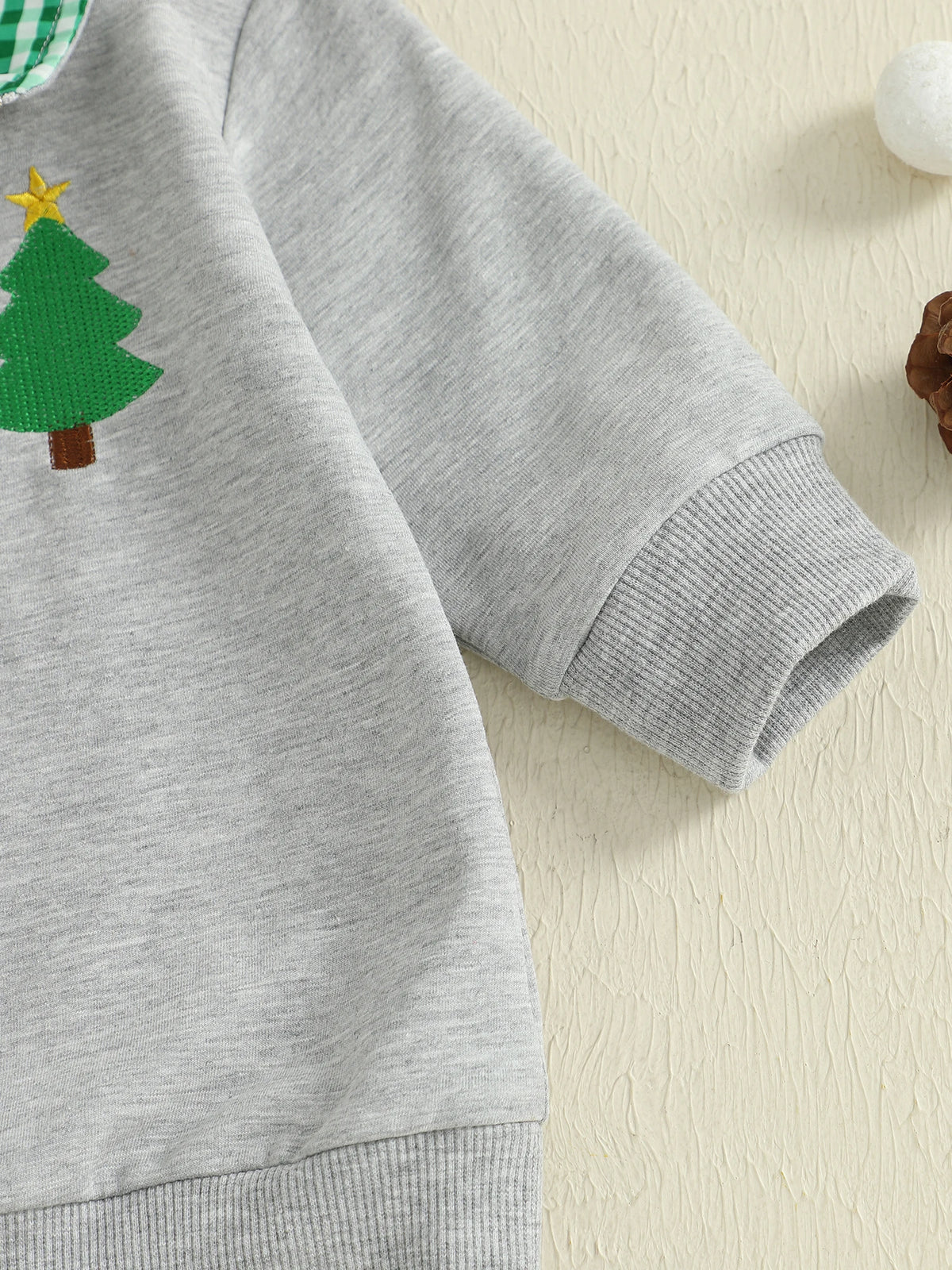 Boys Christmas Tree Collared Top