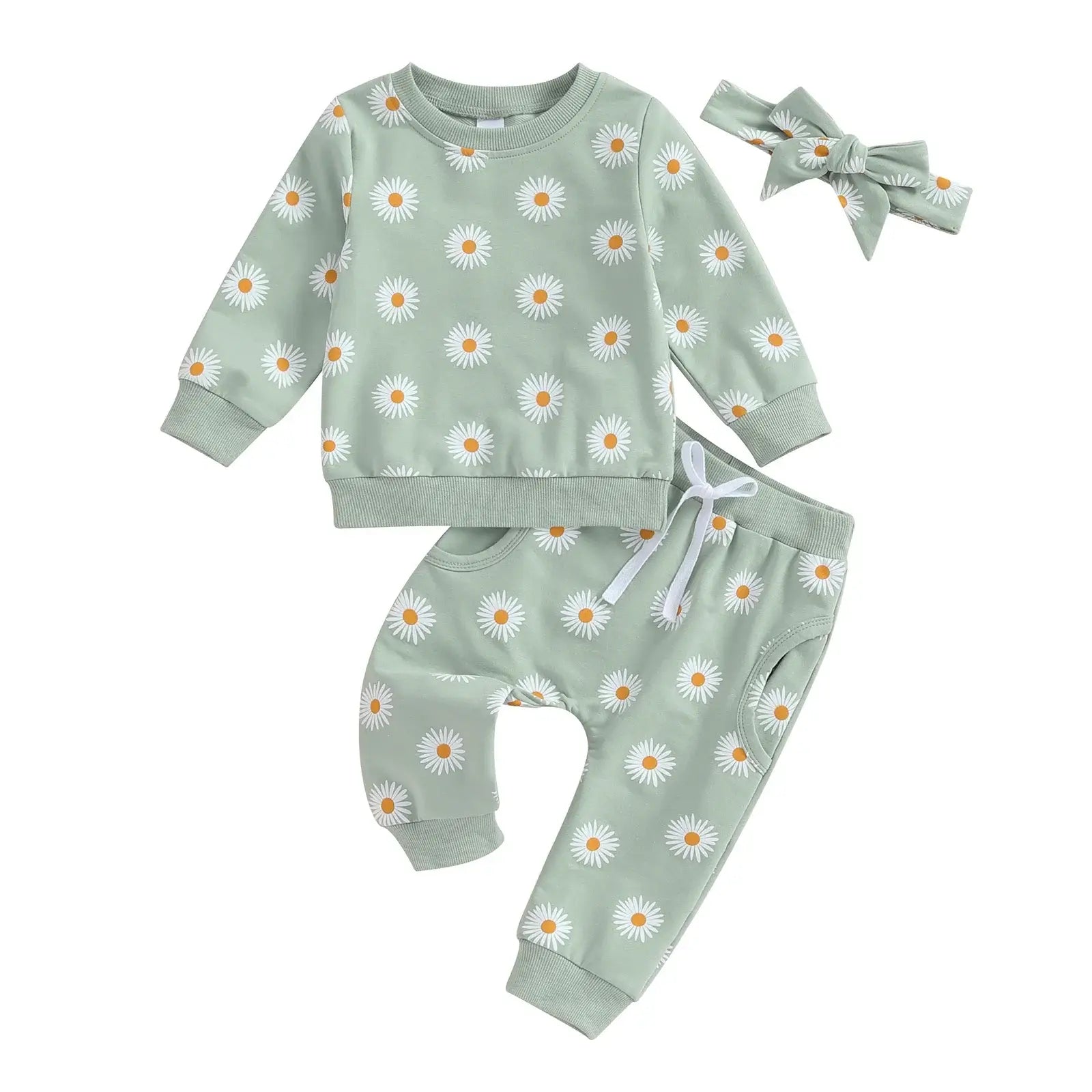 Daisy Tracksuit Set for Baby & Toddler Girl (0-3Y) - Adorable Outfit - Lulu Babe